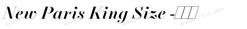 New Paris King Size 字体转换